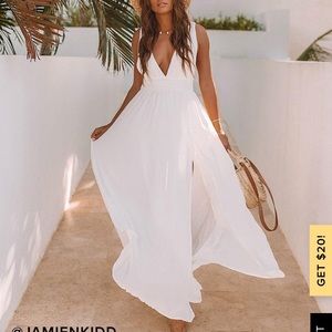 Lulus Heavenly Hues White Maxi 💫